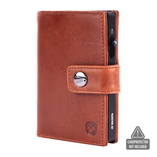 Card Wallet Leather MagSafe Luxe Cognac - Valenta