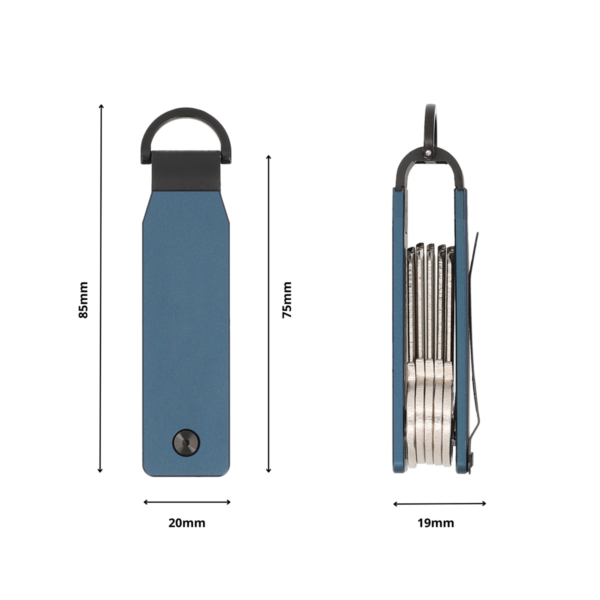 Key Organizer Aluminium Blue - Valenta - Afbeelding 4