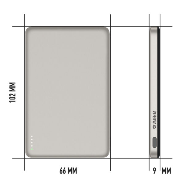 Powerbank MagSafe Ultra Slim 5.000 mAh Natural - Valenta - Afbeelding 4